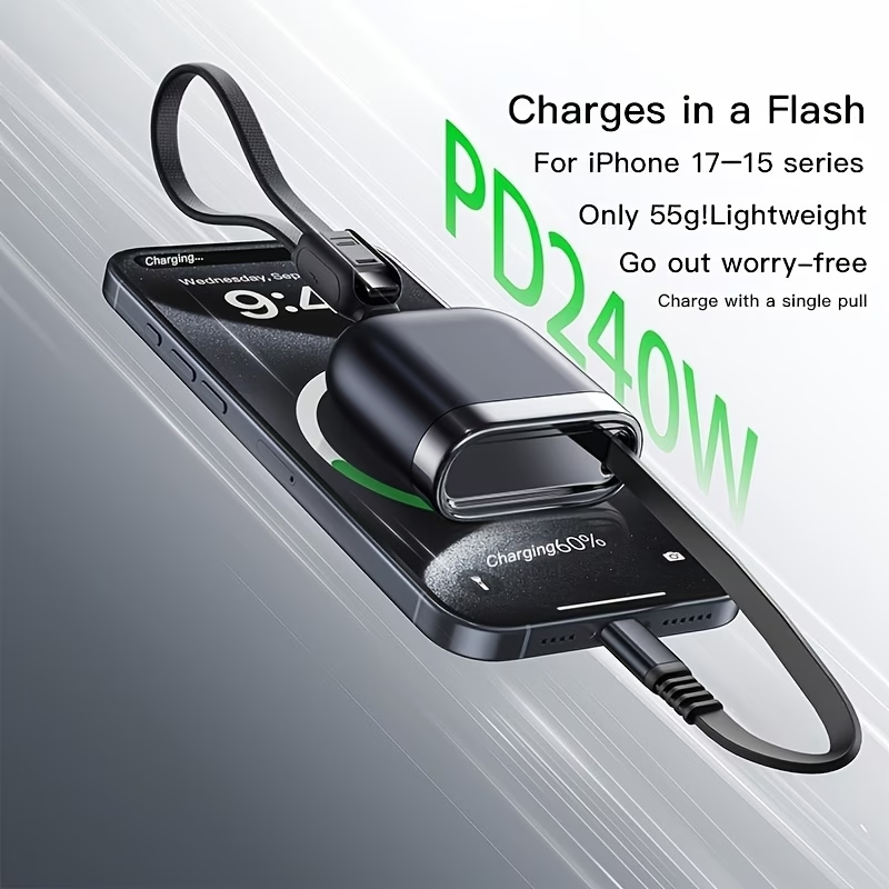 Portable 240W PD Fast Charging Cable for Desk, USB-C to USB-C Cable 3FT 6FT