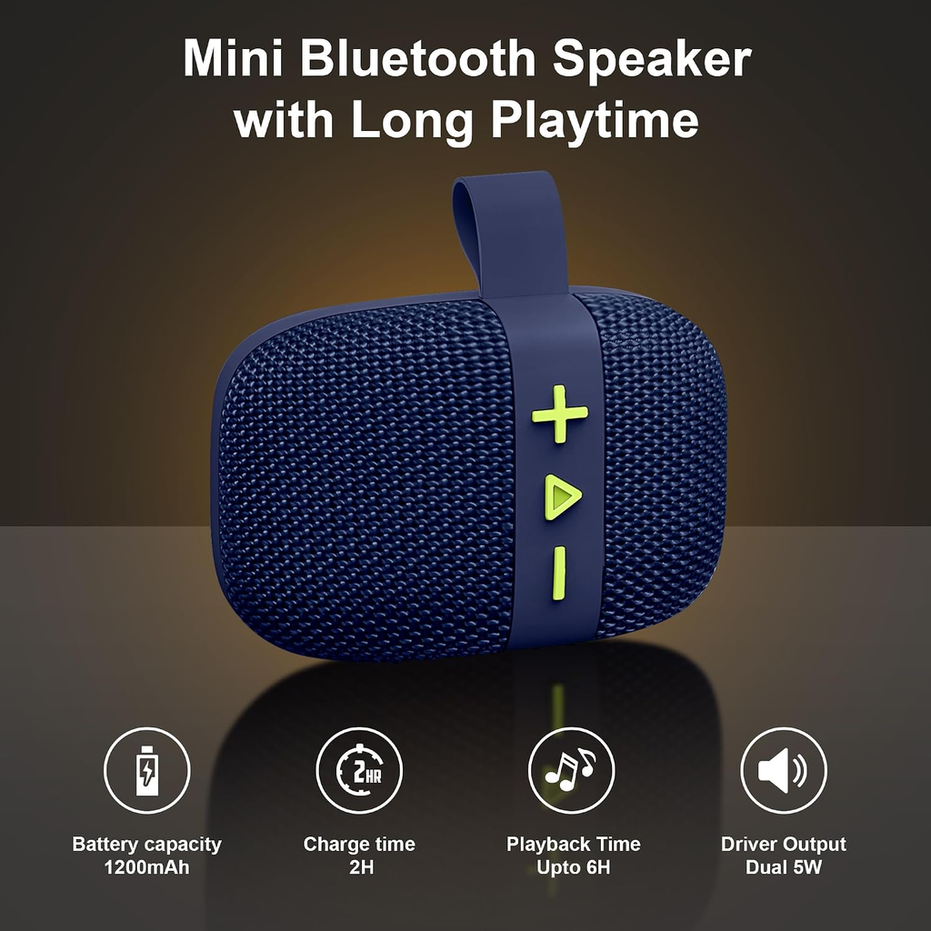 Portable Bluetooth Speakers, Clip-On Speakers Bluetooth Wireless, IPX5 Waterproof Speaker,10W Peak Power Bluetooth Speaker Stereo HD Sound, BT 5.3, FM Radio, for Pool, Beach, Use Anywhere