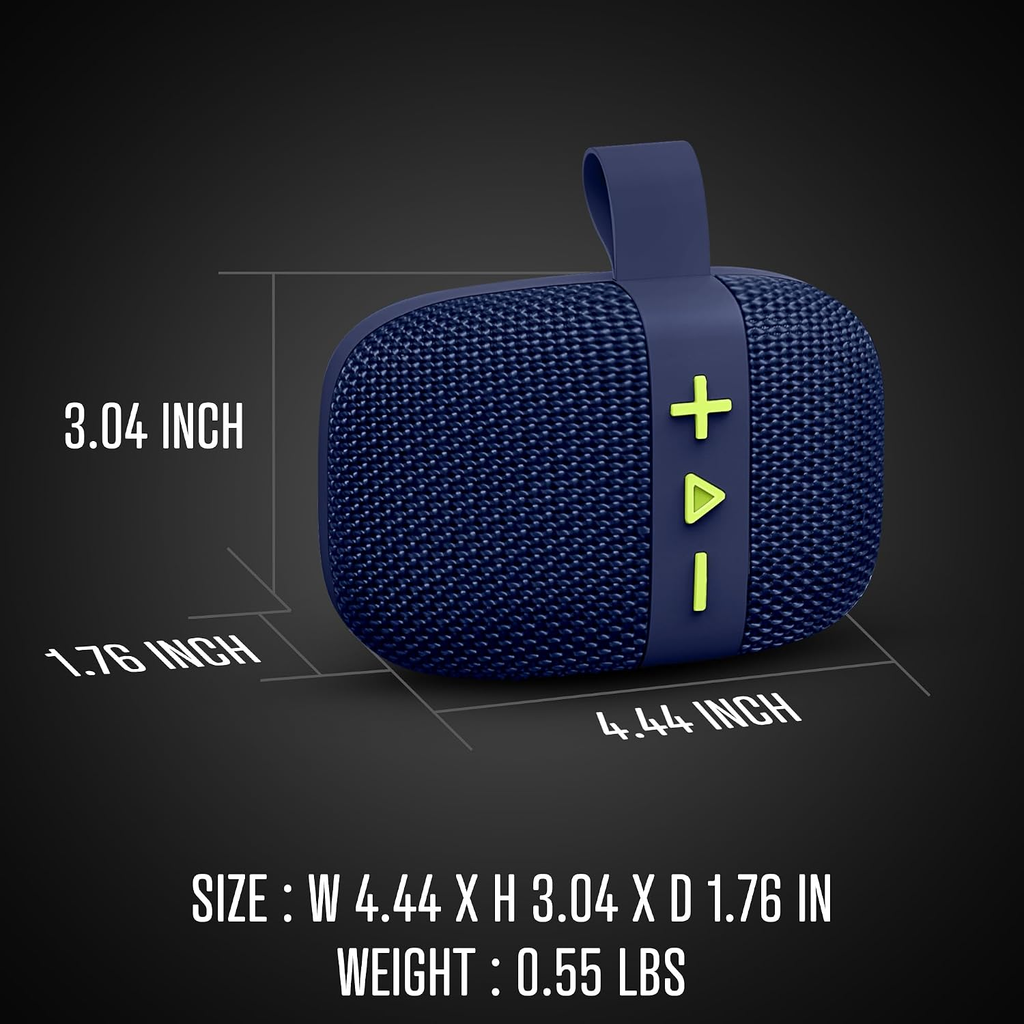 Portable Bluetooth Speakers, Clip-On Speakers Bluetooth Wireless, IPX5 Waterproof Speaker,10W Peak Power Bluetooth Speaker Stereo HD Sound, BT 5.3, FM Radio, for Pool, Beach, Use Anywhere