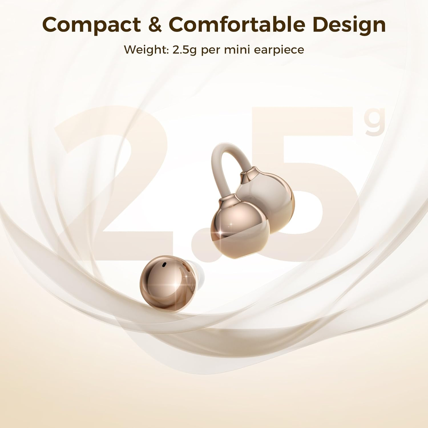 2-in-1 Wireless Earbuds Set, Open-Ear Clip & Mini Sleep Headphones, 36H Battery, Bass Sound, Ultra Comfortable, IPX4 Waterproof, Stylish for Work/Sport/Sleep