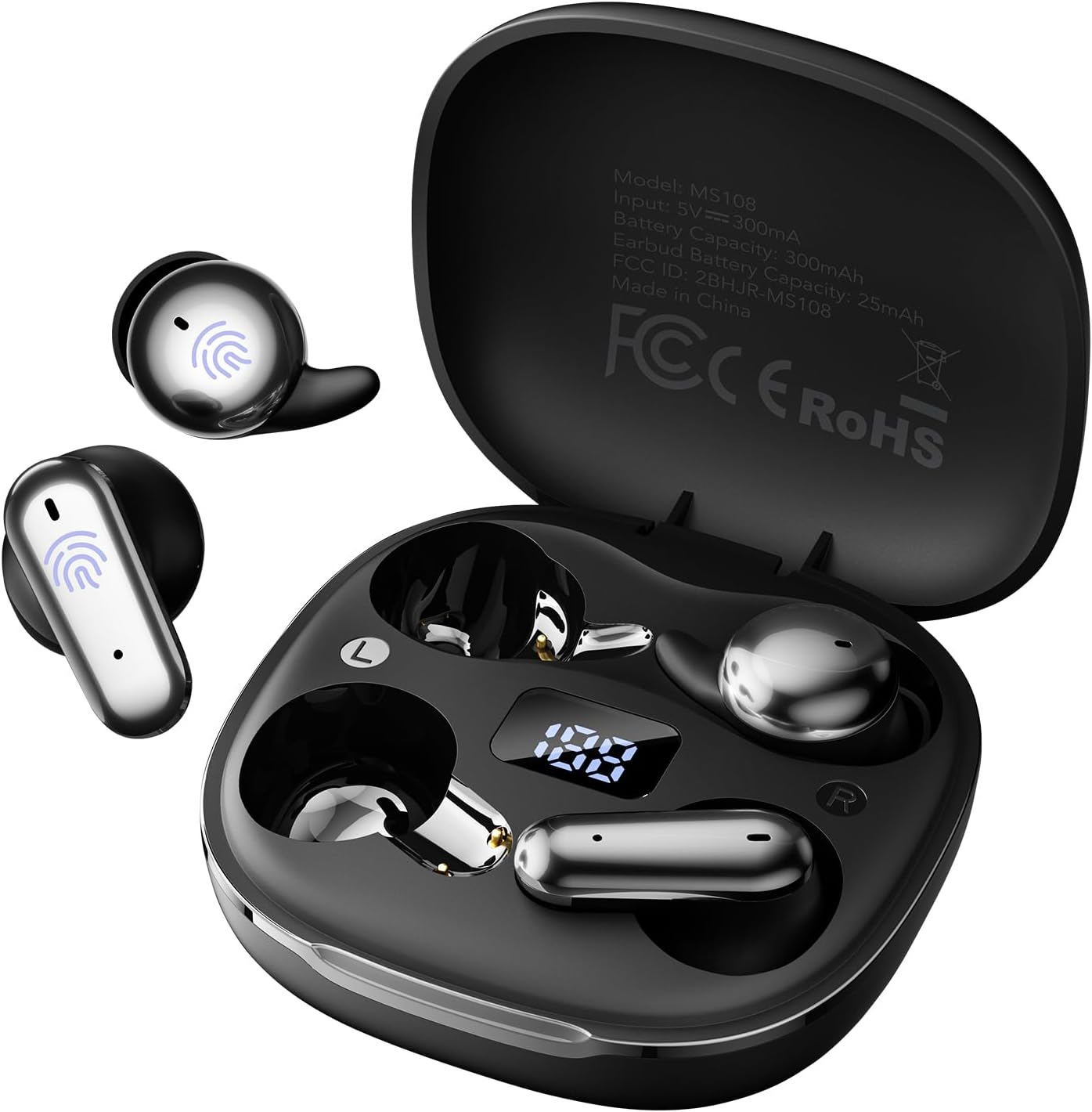2 Pairs AI Translation Earbuds Real-Time Translator Headphones with 135 Languages, 0.5s Delay & 98% Accuracy, 2-in-1 Open/in-Ear Design, Bluetooth Mini Earbuds for Travel Business Sports Sleep