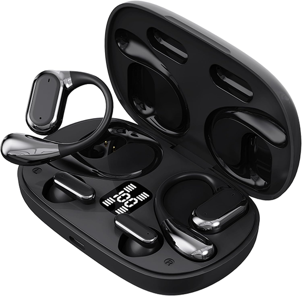 TWS Wireless Bluetooth Headphones Including Open-Ear &in-Ear Earbuds, Mini True Touch Headsets Voice Calls &Control Supportive, 2 Pairs in 1 case, Small Portable for Music Sports &Game