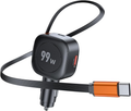 99W Retractable Car Charger, PD99W USB C Car Charger Adapter, 3-in-1 Multi Port Fast Charging Car Accessories Compatible with iPhone 17/16/15 Series