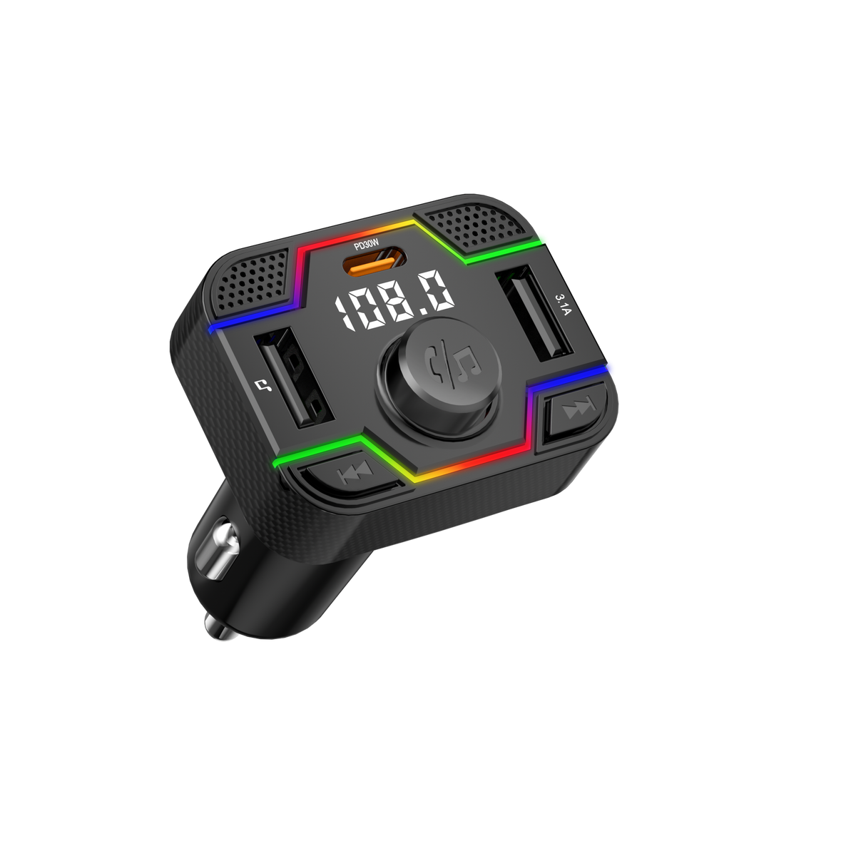 Bluetooth Car Charger with Karaoke Microphone