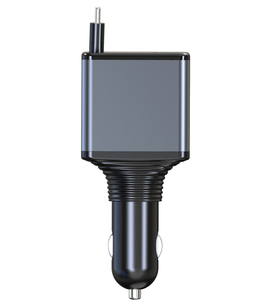 Retractable Car Charger, PD 78W Fash Charging