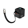 TFT Wall Charger, PD 70W Built-in USB-C Cable