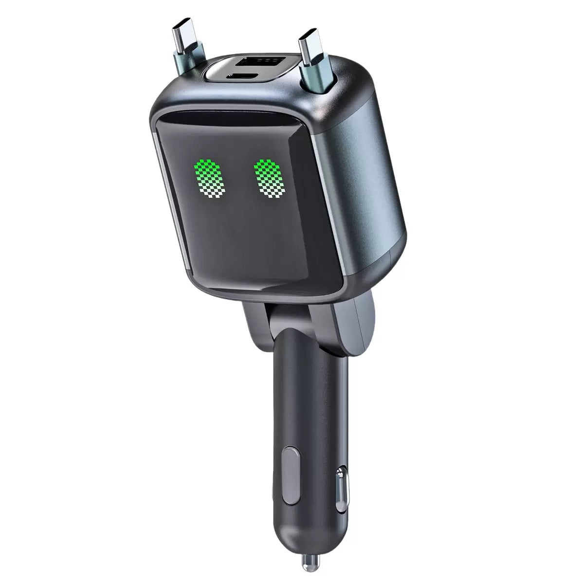 PD 83W Car Charger with Dual Charging Cables, USB-C