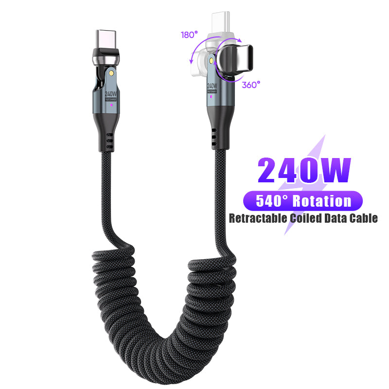 Rotatable 240W Fast Charging Cable