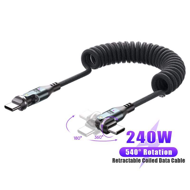 Rotatable 240W Fast Charging Cable