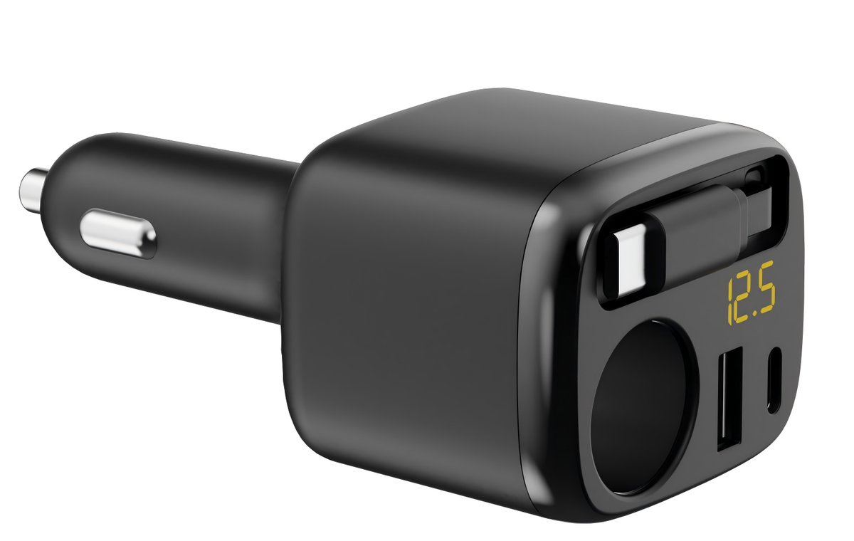Retractable Car Charger with Cigarette Lighter