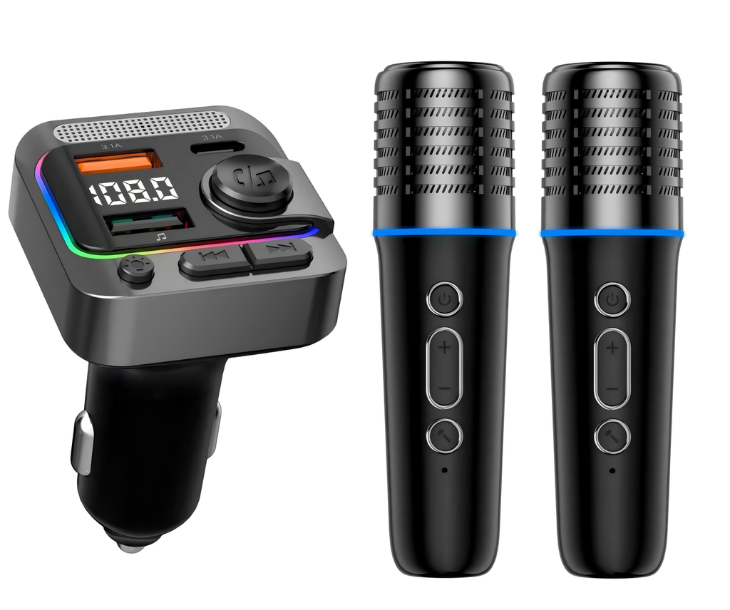 Karaoke Car Charger with a Microphone