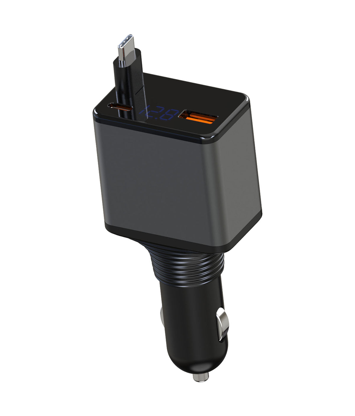 Retractable Car Charger, PD 78W Fash Charging