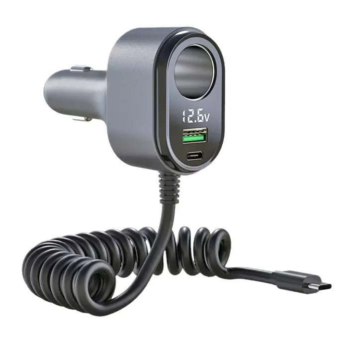 USB-C Retractable Car charger, PD 65W