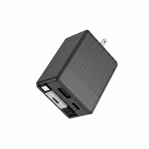 Black Ribbed Wall Charger White Background