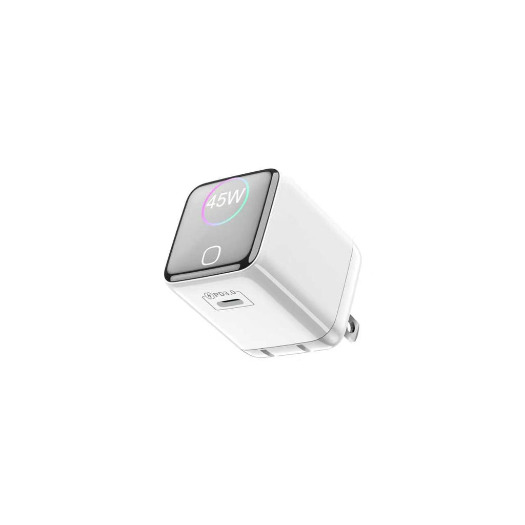 Foldable Wall Charger with Smart Screen, PD 45W