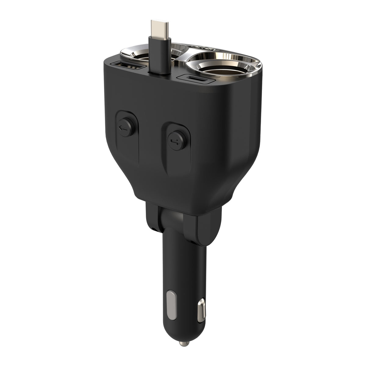 120W Fast Charging Car Charger with Built-in USB-C Cable